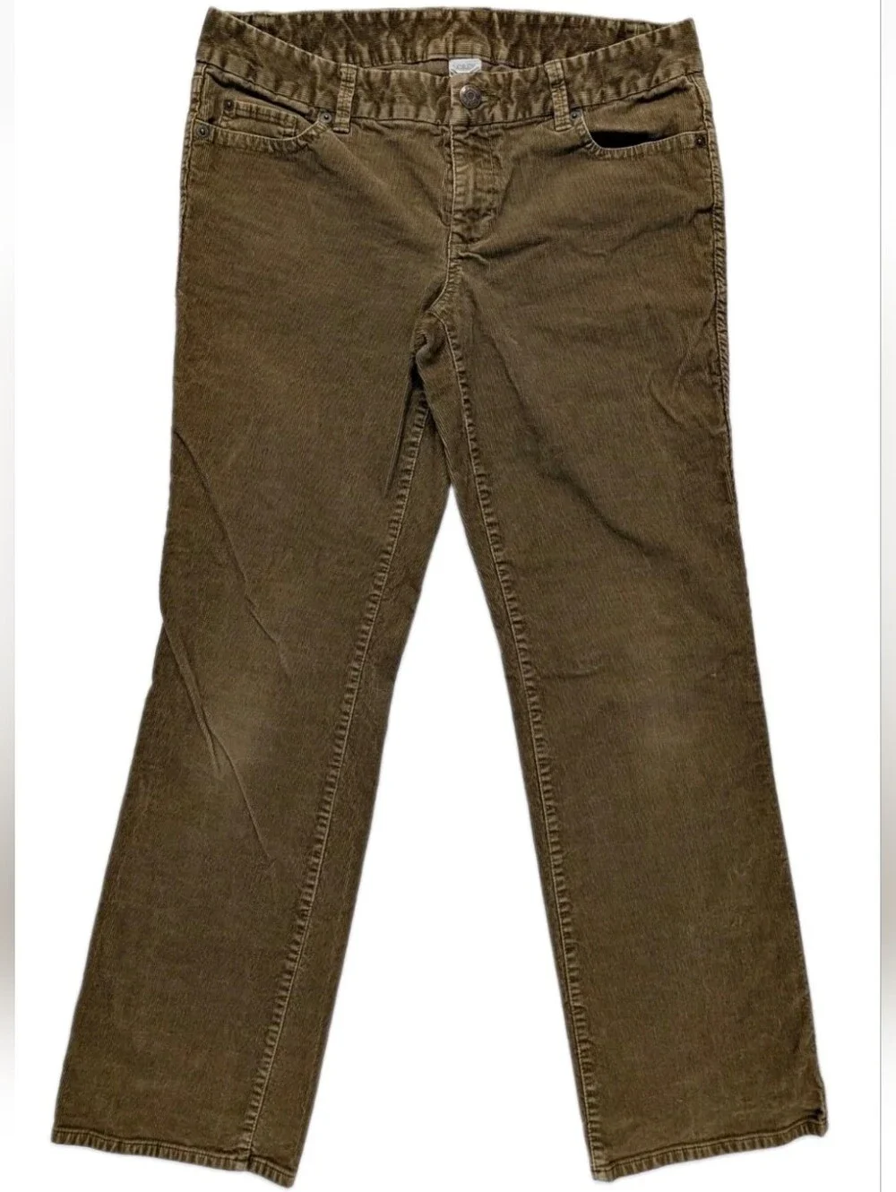 J. Crew Womens 8S Short Brown Corduroy Pants Favorite Fit Stretch Cords